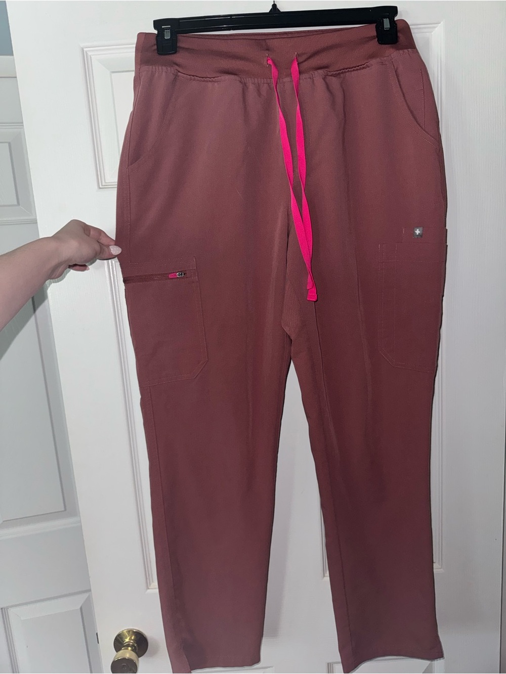 Figs Isabel Ruched Wide-Leg Scrub Pant